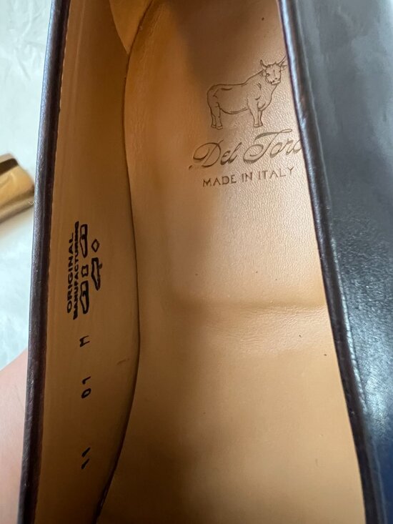 Del Toro loafer dark brown leather Milano slip on shoes US mens 11 EU 44 main image 6